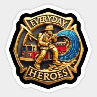 The Heroic Fireman Sticker